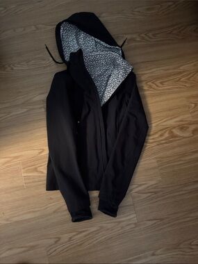 lululemon athletica Black Jacket with White Patterned Lining